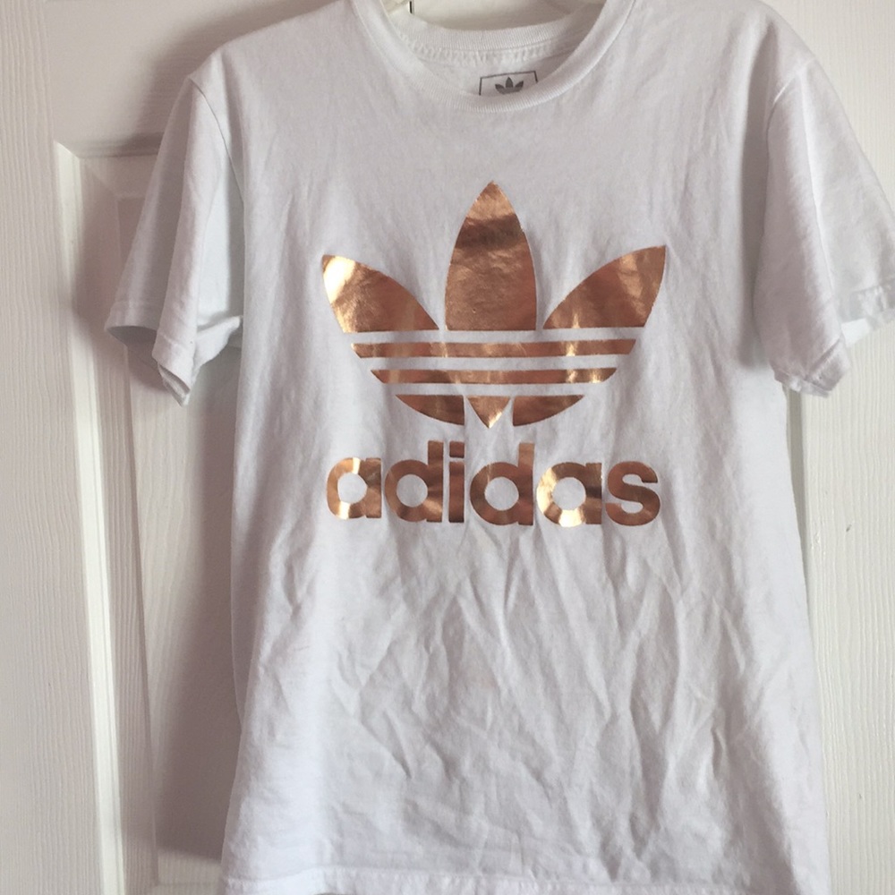 Rose gold adidas T-shirt